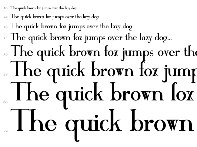 Mawns' Serif font waterfall